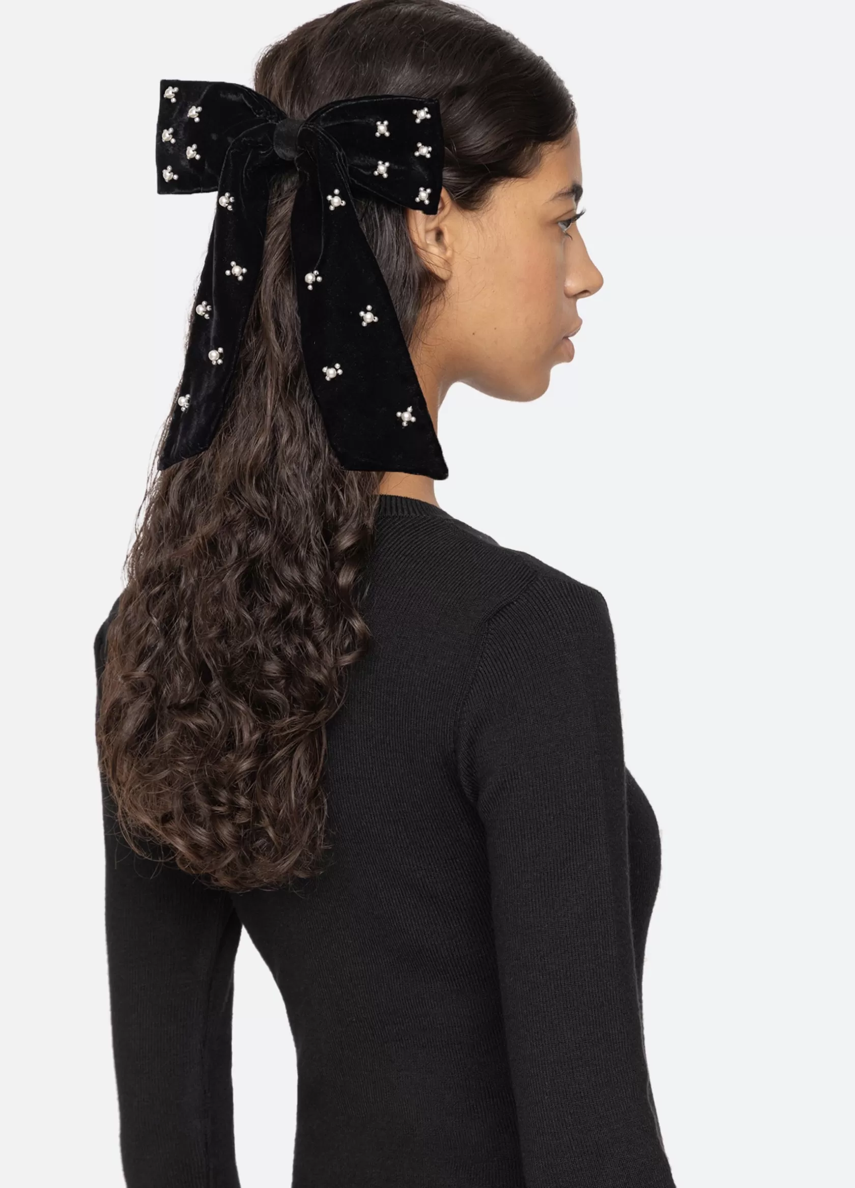 Velvet Bow Clip-Sea New York Shop